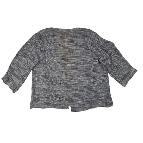 Eileen Fisher Organic LINEN Gauze Cardigan L Lagenlook Career Old Money Boxy - Picture 2 of 5